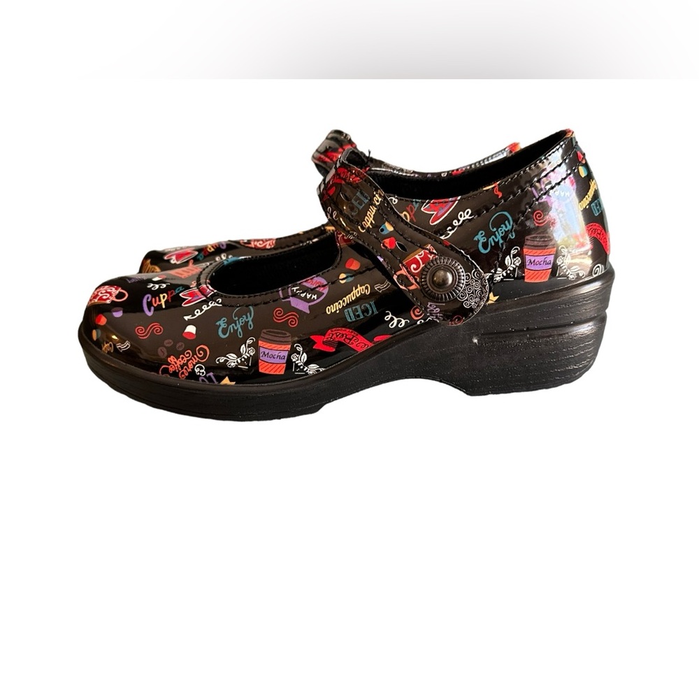Easy‎ Works Marjane Slip Resistant Hot Coffee Black Work Shoes  Size 9W